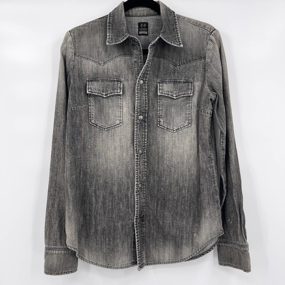Citizens Of Humanity Tops - CITIZENS OF HUMANITY Shirt Womens Small Medium Gray Western Denim Distressed
